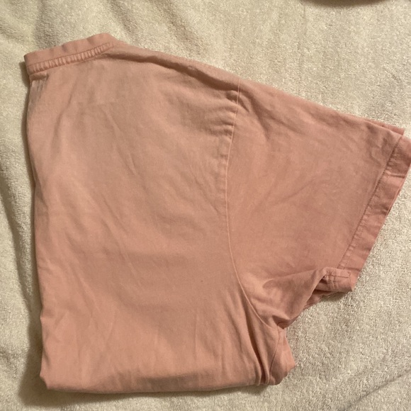 Pink V-Neck Short Sleeve Tee - Picture 6 of 6